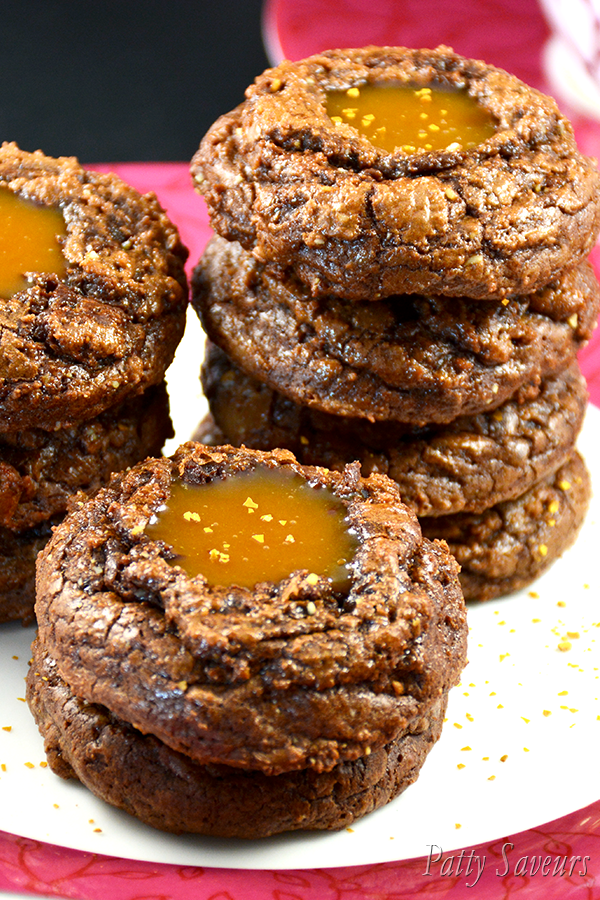 Brownie Cookies with Salted Caramel Pinterest