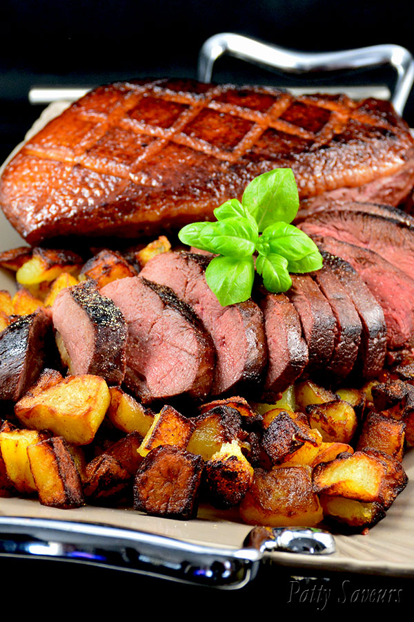 Grilled Duck Breasts and Sauteed Potatoes