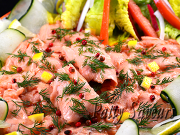 Lemon Marinated Salmon Carpaccio