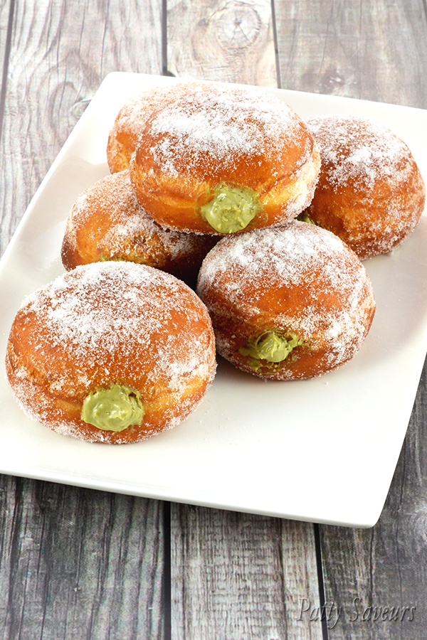 Matcha Cream Filled Donuts