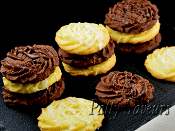 Melting Moments Lemon and Chocolate Cookies small