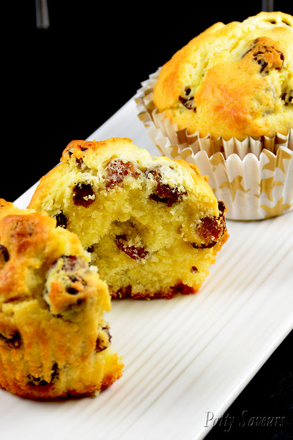 Muffins au Citron et Raisins Pinterest