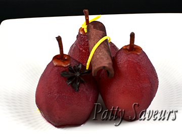 Pears in Sweet and Spicy Red Wine