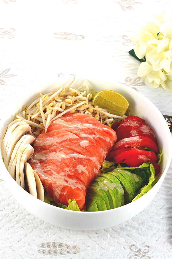 Salmon Sashimi Salad Bowl Pinterest