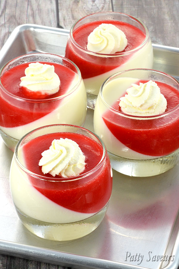 Strawberry and Vanilla Panna Cotta Pinterest