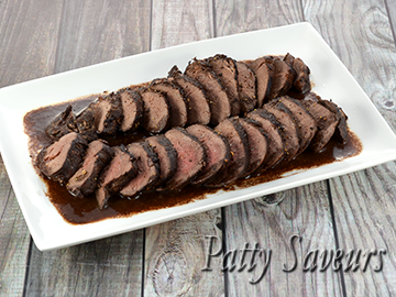 Wild Boar Tenderloin Port Sauce